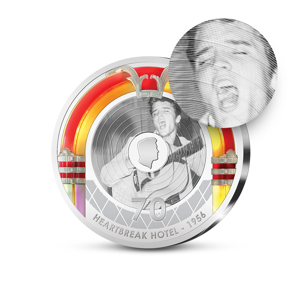 Der Scoop Strike der amerikanischen Gedenkausgabe „Elvis‘ Heartbreak Hotel 70. Erscheinungsjubiläum“