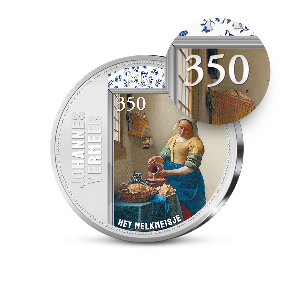 De 350 jaar Johannes Vermeer Herdenkingsuitgifte van Nederland ‘Het Melkmeisje’