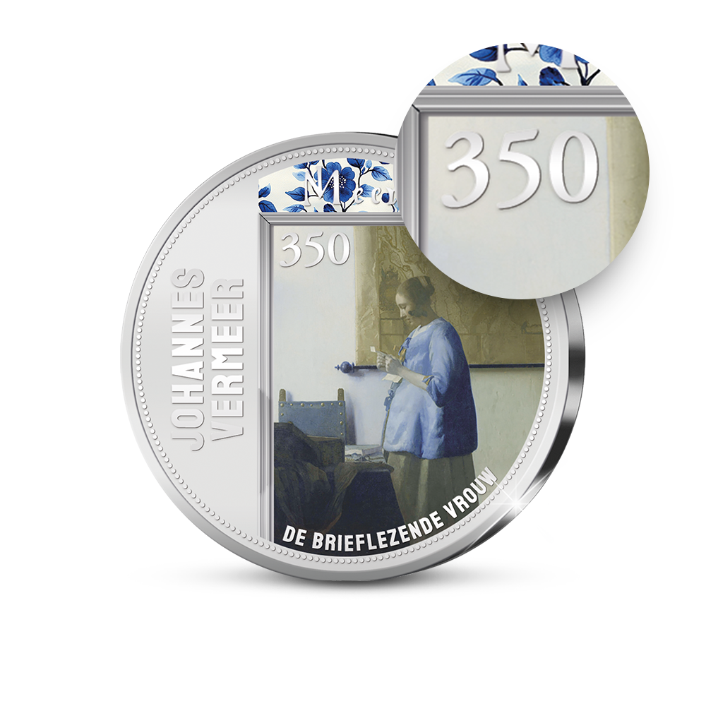 Die 350 Jahre Johannes Vermeer Gedenkausgabe der Niederlande „Die Briefe lesende Frau“