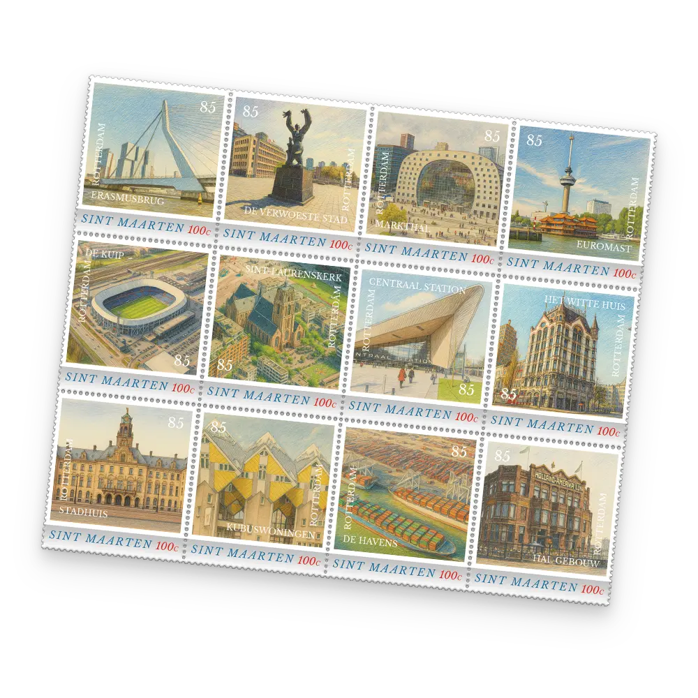 Postzegelvel Herrijzend Rotterdam