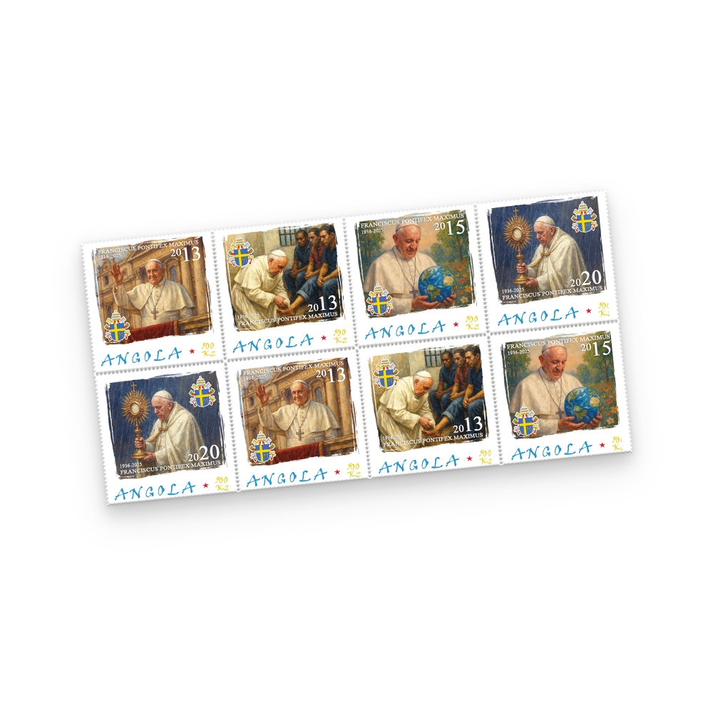 Het Paus Franciscus Herdenkingspostzegelvel