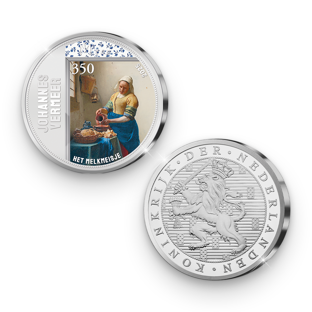 De 350 jaar Johannes Vermeer Herdenkingsuitgifte van Nederland ‘Het Melkmeisje’