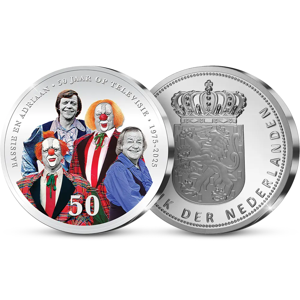 De officiële Herdenkingsuitgifte ‘Gestileerd Dubbelportret Bassie & Adriaan’ - uitgifte nummer 5