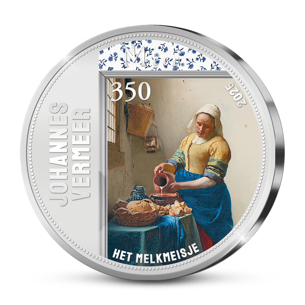De 350 jaar Johannes Vermeer Herdenkingsuitgifte van Nederland ‘Het Melkmeisje’