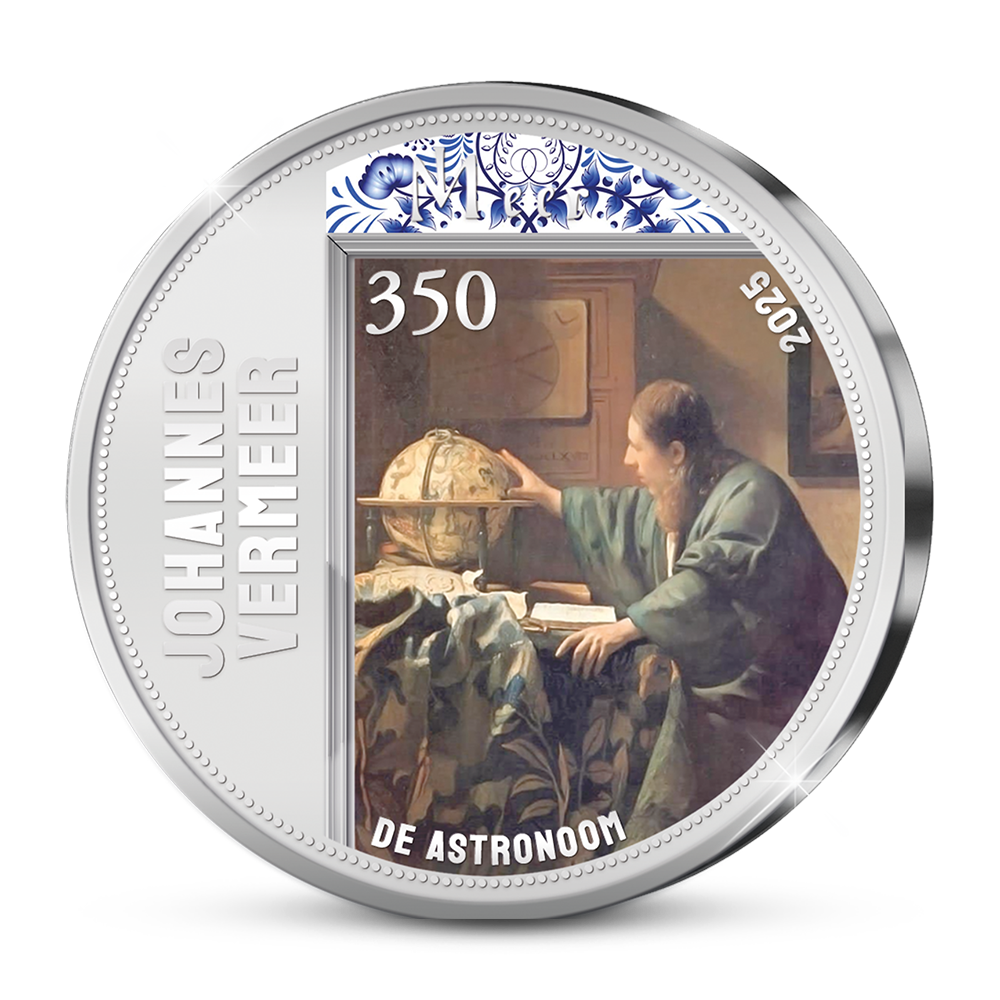 Die 350 Jahre Johannes Vermeer Gedenkausgabe der Niederlande „Der Astronom“