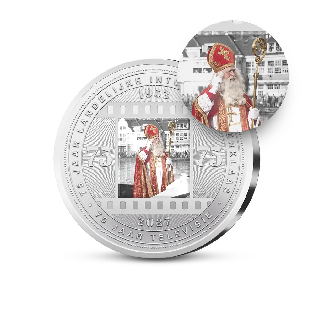 De exclusieve Dubbeljubileumuitgifte "75 Jaar Televisie & Sinterklaasintocht"