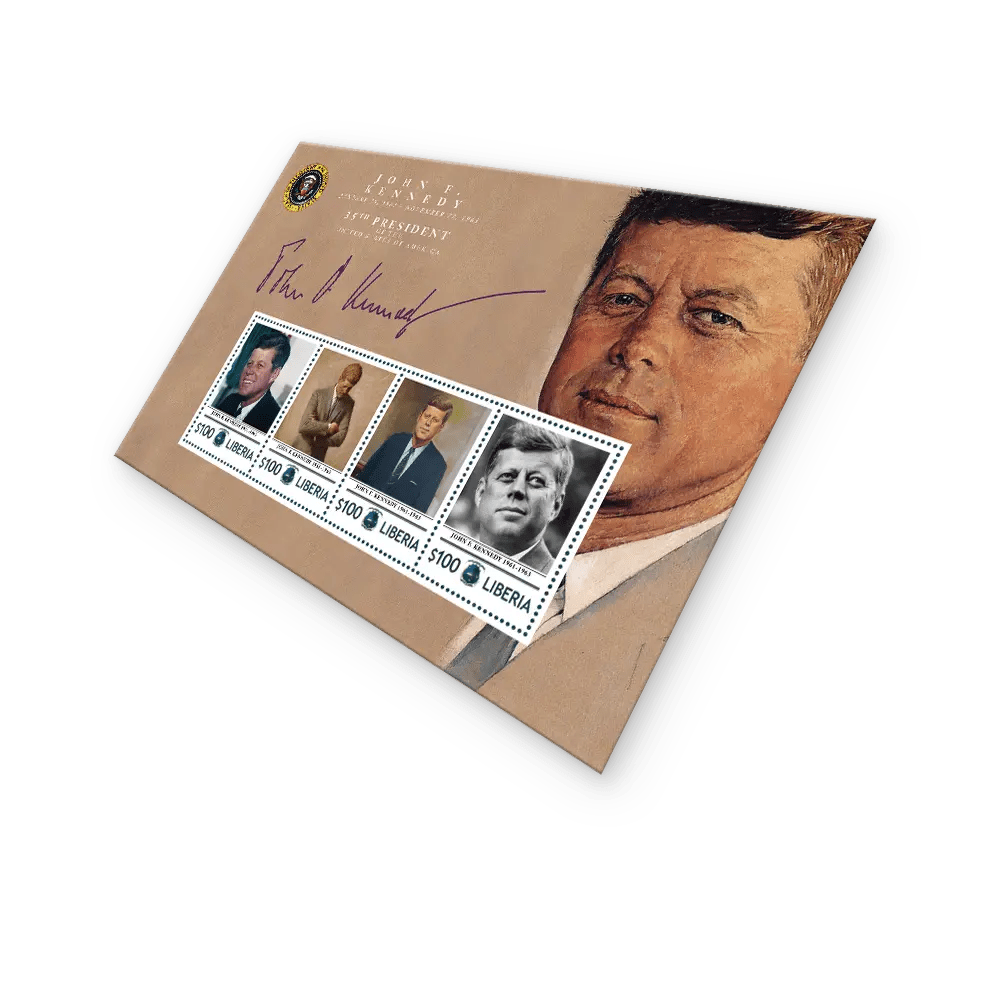 Het originele ‘President Kennedy’ postzegelvel - Edel Collecties