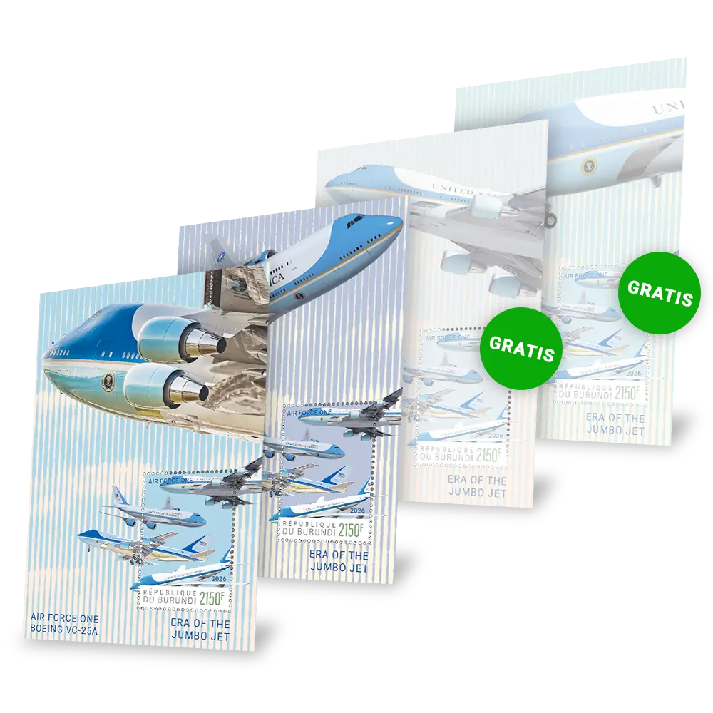 Postzegelset "Air Force One: A Presidential Legend"