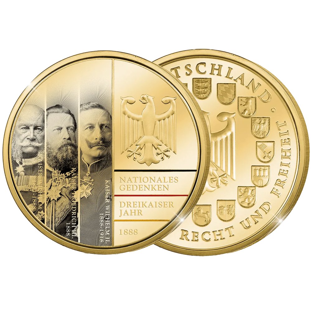 Unieke Herdenkingsuitgifte “Dreikaiserjahr Meisterstück” van Duitsland - Edel Collecties