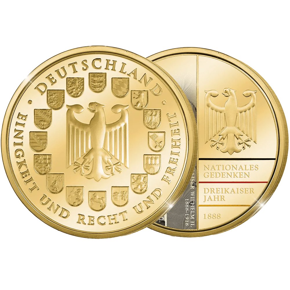 Unieke Herdenkingsuitgifte “Dreikaiserjahr Meisterstück” van Duitsland - Edel Collecties