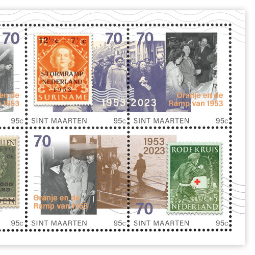 Het “Watersnoodramp 1953” Postzegelvel