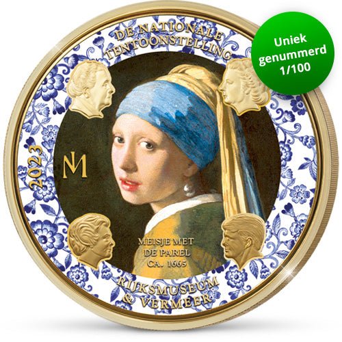 De Goud Vergulde Meisje met de Parel Koninkrijks Ponder - Edel Collecties