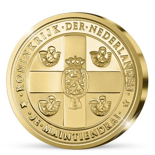 De Officiële 24 karaat Goud Vergulde Koning Willem-Alexander Inhuldigingsuitgifte uit 2013 - Edel Collecties