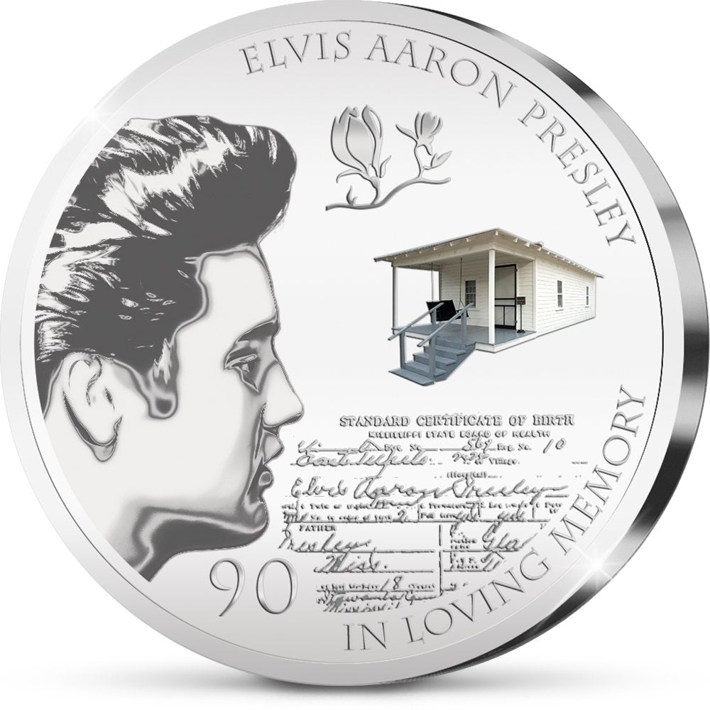 De verzilverde "Elvis’ 90th Birthday Anniversary” Herdenkingsuitgifte - Edel Collecties