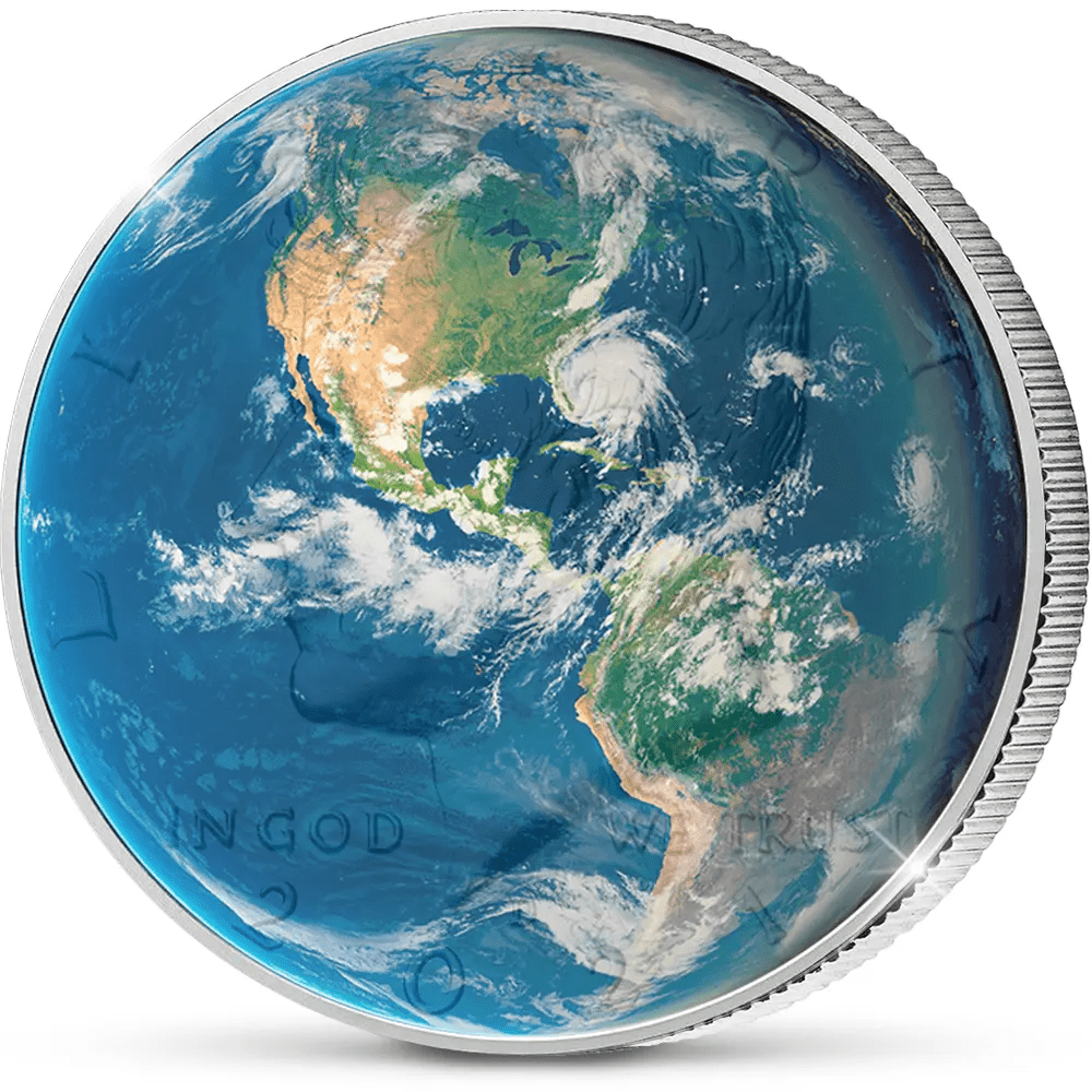 De verzilverde “Planet Earth” Kennedy Half Dollar van Amerika - Edel Collecties