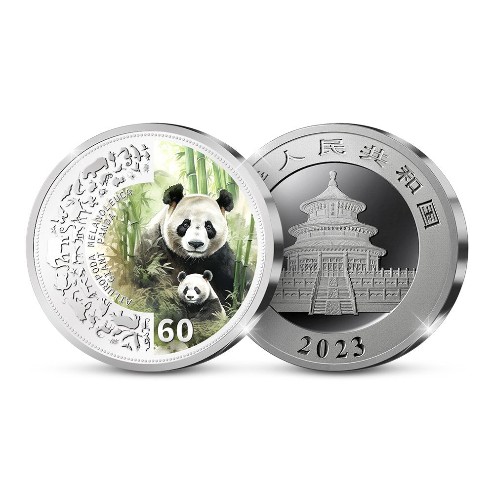 Gratis Kennismaken: De Officiële “Panda-Mother with Child” Herdenkingsuitgifte van China - Edel Collecties