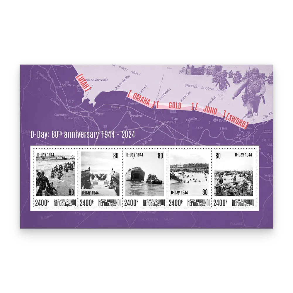 Het 80 Jaar D-Day Postzegelvel - Edel Collecties