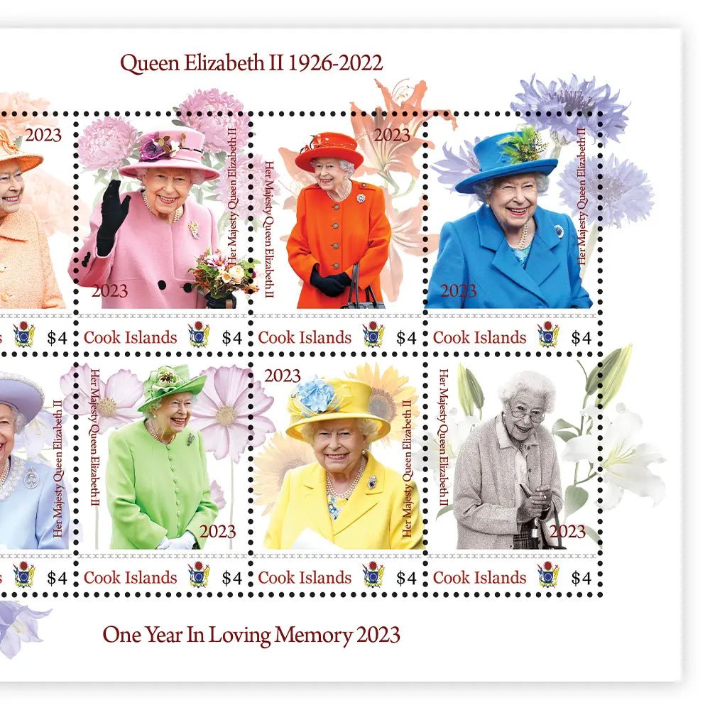 Het Officiële Postzegelvel “Her Majesty Queen Elizabeth II 1926-2022 One Year In Loving Memory 2023” - Edel Collecties