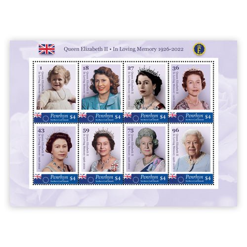 Het Officiële Postzegelvel “In Loving Memory Her Majesty Queen Elizabeth II 1926 - 2022” - Edel Collecties