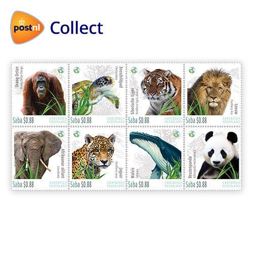 Het Officiële Postzegelvel “Onze Planeet Aarde: De Bedreigde Dieren” - Edel Collecties