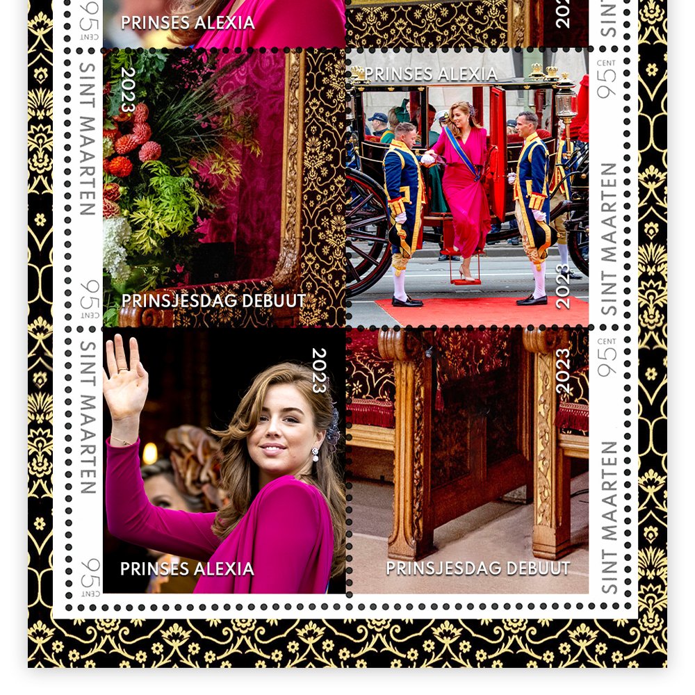 Het Officiële “Prinsjesdag Debuut van Prinses Alexia 2023” Postzegelvel - Edel Collecties