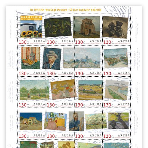 Het officiële “Van Gogh Museum 50 Jaar Inspiratie 1973-2023” Postzegelvel - Edel Collecties