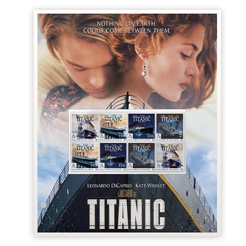 Titanic Het Officiële “Titanic” Postzegelvel t.g.v. het 25-jarig Film Jubileum - Edel Collecties