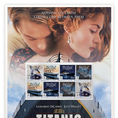 Titanic Het Officiële “Titanic” Postzegelvel t.g.v. het 25-jarig Film Jubileum - Edel Collecties