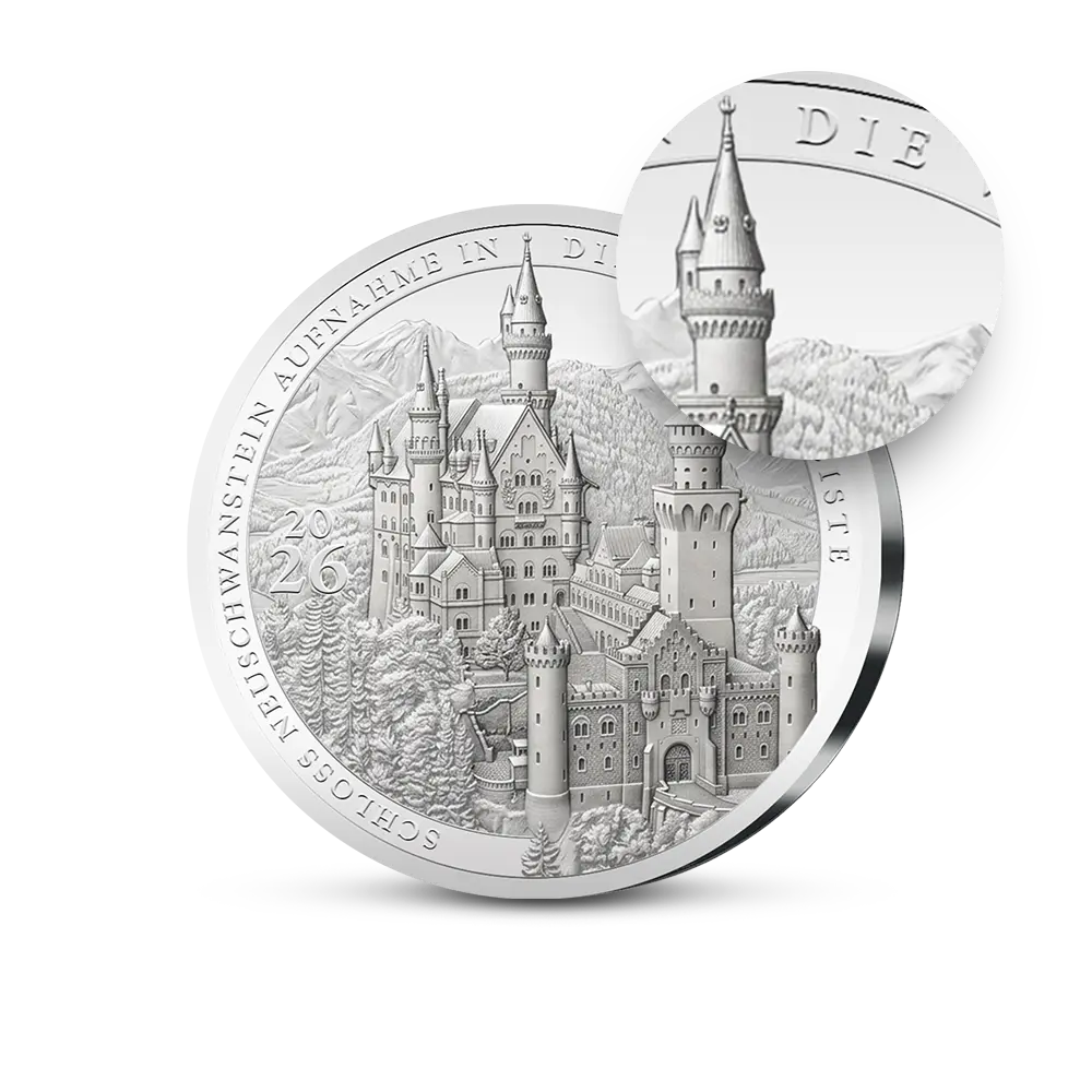 De Duitse Herdenkingsuitgifte 2026 “Schloss Neuschwanstein Aufname in die Welterbeliste”