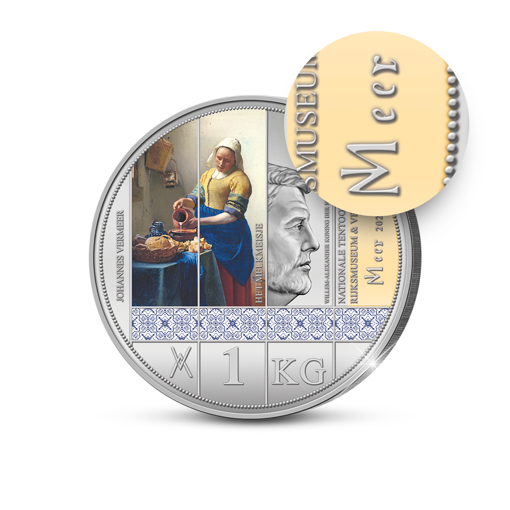 De 350 jaar Johannes Vermeer 1 Kilo Herdenkingsuitgifte ‘Het Melkmeisje’