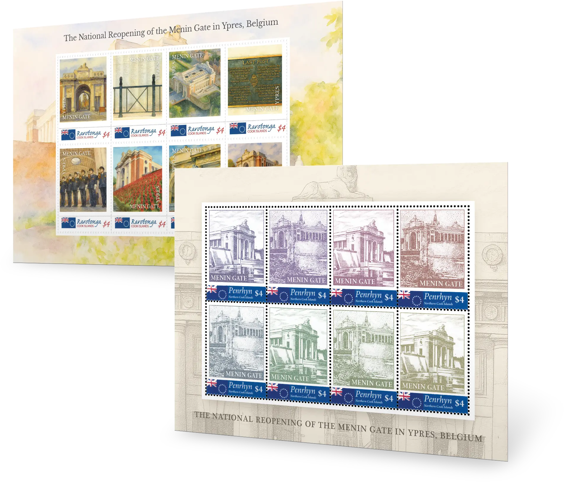 Postzegelset Menenpoort Ieper 2025