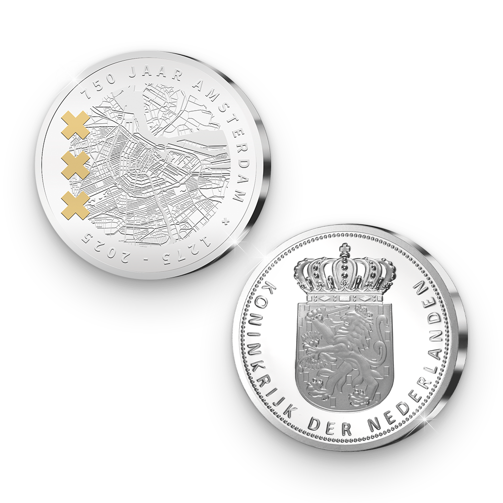 De eerste herdenkingsuitgifte “750 Jaar Amsterdam”