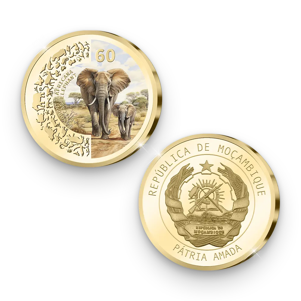 Die erste internationale Gedenkausgabe The Elephant with Child