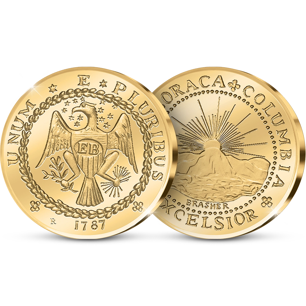 De Originele Herslag van de Amerikaanse: The Brasher-Doubloon, 1787 First US Gold Coin