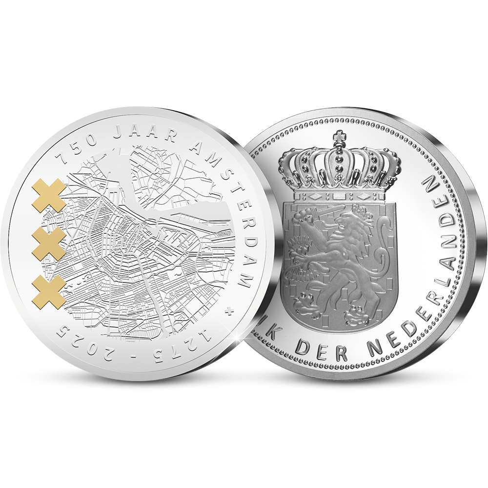 De eerste herdenkingsuitgifte “750 Jaar Amsterdam”