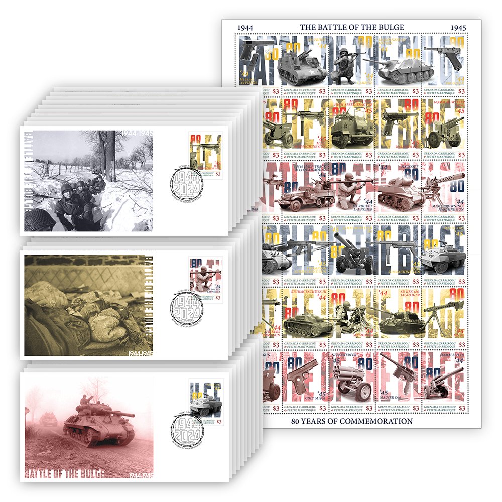België Herdenkt: De Officiële “Slag om de Ardennen 1944” Postzegelcollectie 2024 - Edel Collecties