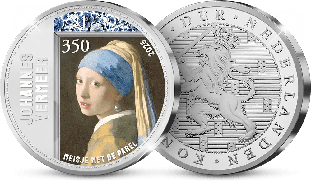 De 350 jaar Johannes Vermeer Herdenkingsuitgifte van Nederland ‘Meisje met de Parel’ - Edel Collecties