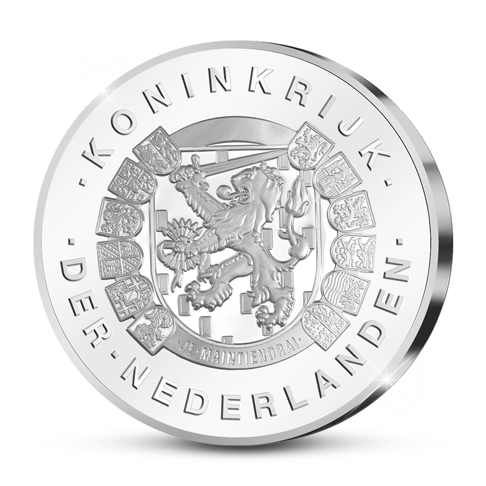 De Vaderlandse en extra grote 50 mm Jubileumuitgifte: 'Inhuldiging Koningin Beatrix der Nederlanden 1980 - 2025' - Edel Collecties
