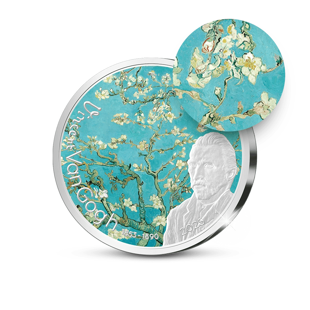 De Vincent van Gogh Herdenkingsmunt 'Amandelbloesem' - Edel Collecties