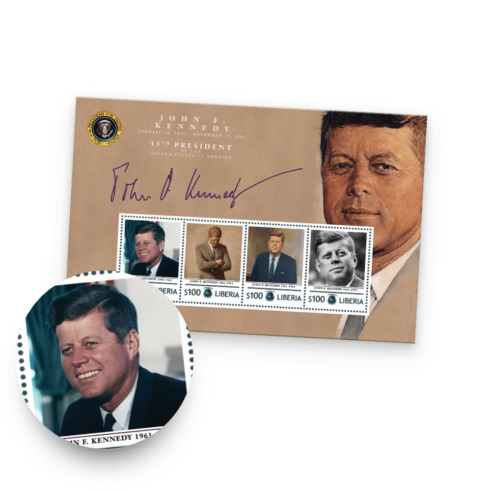 Het originele ‘President Kennedy’ postzegelvel - Edel Collecties