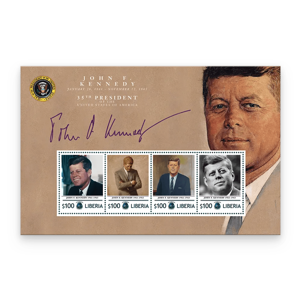 Het originele ‘President Kennedy’ postzegelvel - Edel Collecties