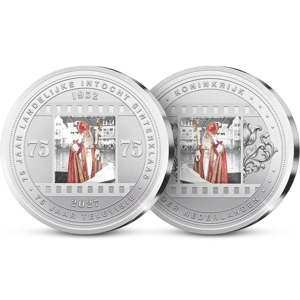De exclusieve Dubbeljubileumuitgifte "75 Jaar Televisie & Sinterklaasintocht"