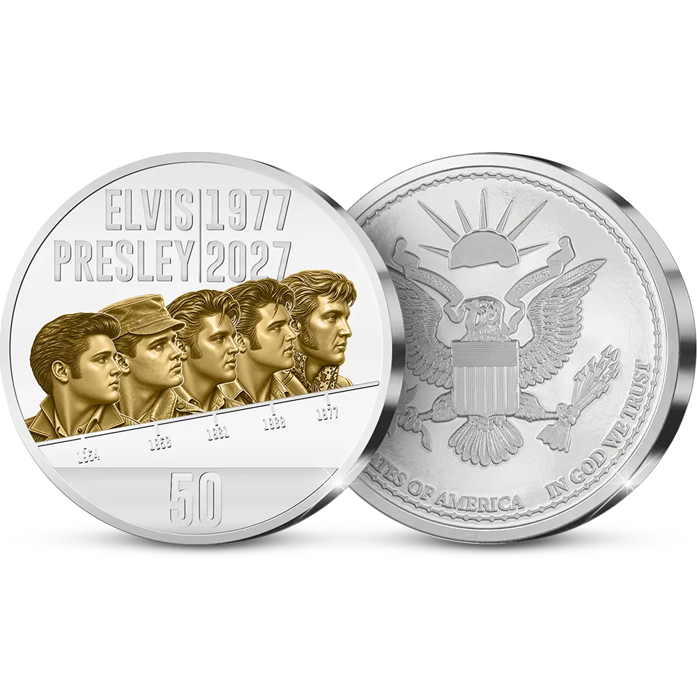 DE USA herdenkingsuitgifte 2027  "Elvis Presley, The King of Rock ‘n Roll" 50 Jaar Herinnering 1977-2027
