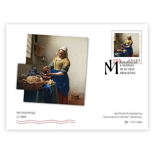 De Gratis Officiële “Melkmeisje van Vermeer” Eerste-Dag-Envelop 2023 - Edel Collecties
