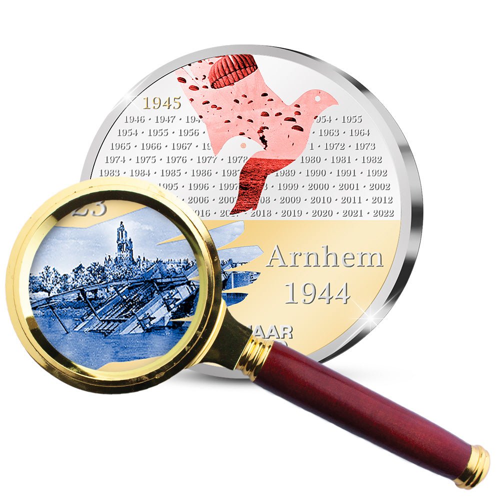 De Nationale Slag om Arnhem 1944 Herdenkingsuitgifte 2023 Verzilverd Geslagen - Edel Collecties