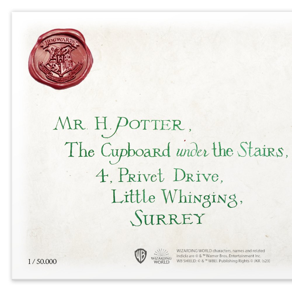 De Officiële Replica van de “Hogwarts Letter” Brief-Envelop - Edel Collecties