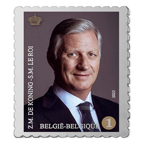 Gratis Kennismaken: De “10 Jaar Koning Filip” Postzegel van België in Verzilverde Uitvoering - Edel Collecties