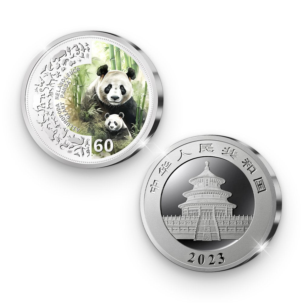 Gratis Kennismaken: De Officiële “Panda-Mother with Child” Herdenkingsuitgifte van China - Edel Collecties