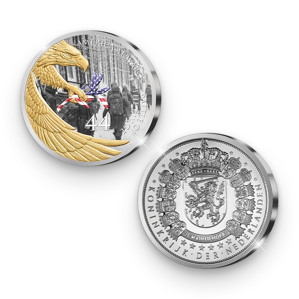 Gratis Kennismaken: The Official “Battle of the Bulge 1944” Commemorative Coin of the United States of America - Edel Collecties