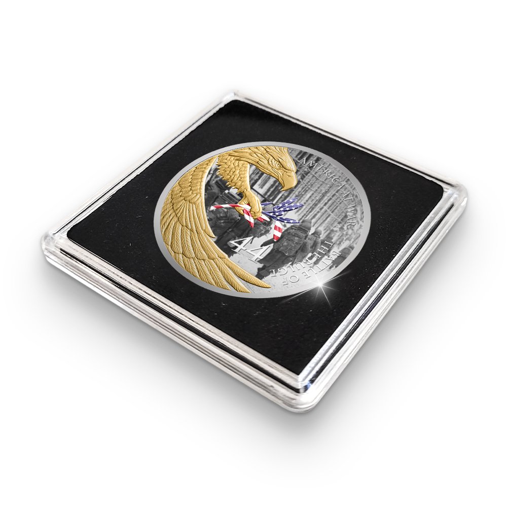 Gratis Kennismaken: The Official “Battle of the Bulge 1944” Commemorative Coin of the United States of America - Edel Collecties